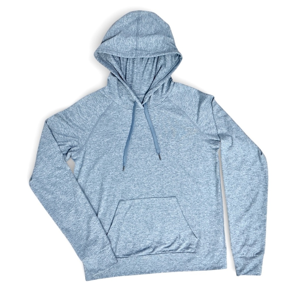 Quince Blue Athletic Hoodie Womens Small Lightweight Athleisure Pullover